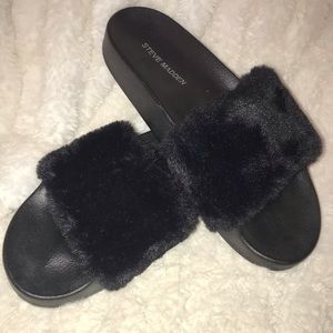 Steve Madden Faux Fur Slippers